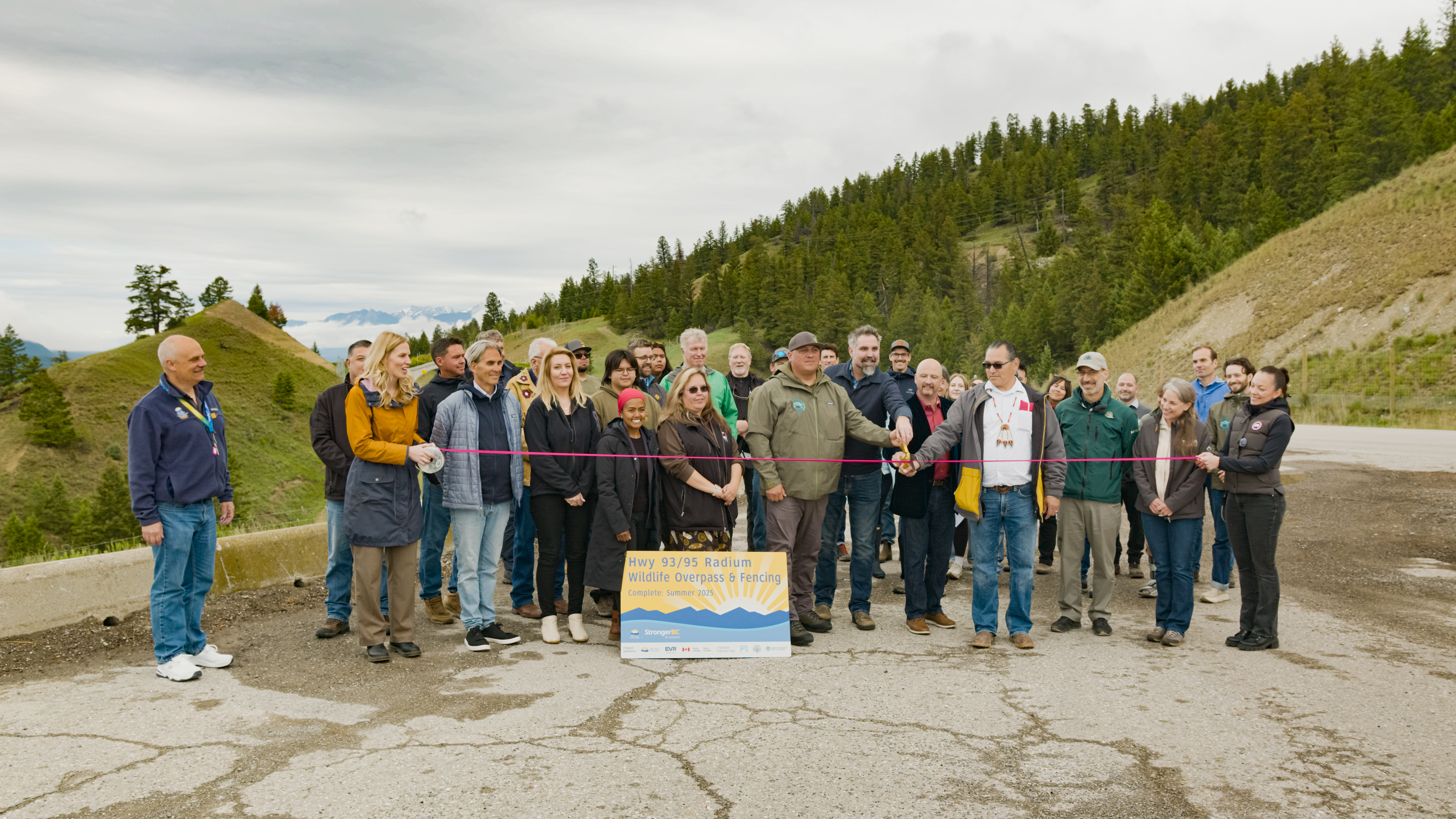 Celebrating the successful completion of Radium Wildlife Overpass