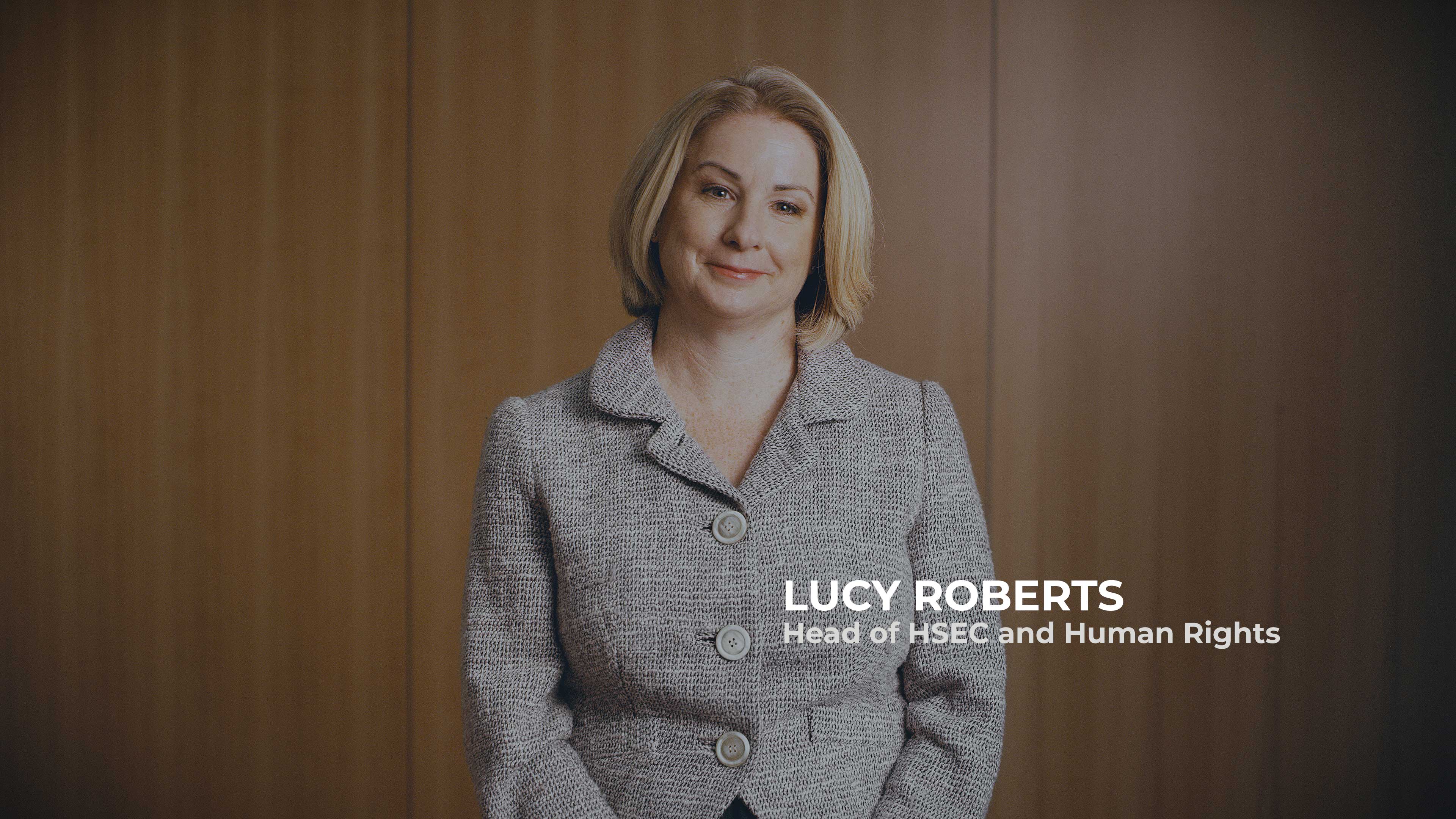 Watch Lucy Roberts, Head of HSEC and Human Rights, speak about our approach to rehabilitation